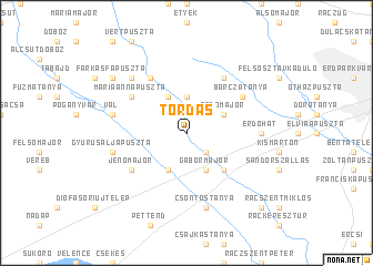 map of Tordas