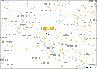 map of Torđevo