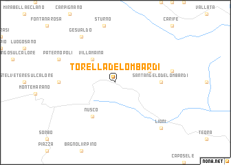 map of Torella deʼ Lombardi
