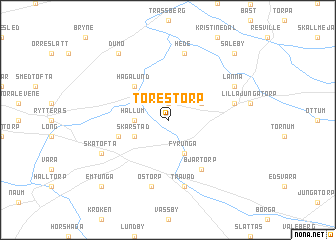 map of Törestorp