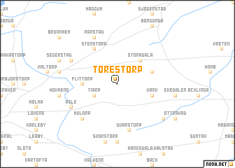 map of Törestorp