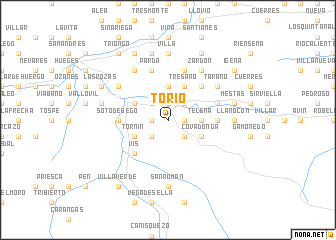 map of Torío