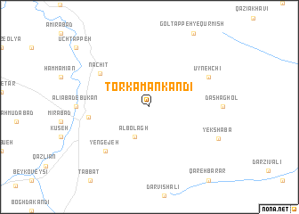 map of Torkamān Kandī