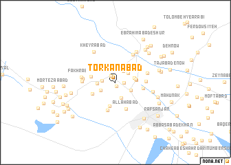 map of Torkānābād