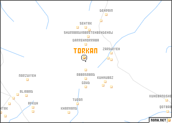 map of Torkān