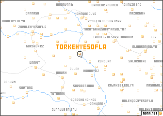 map of Torkeh-ye Soflá