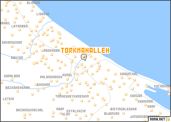 map of Tork Maḩalleh