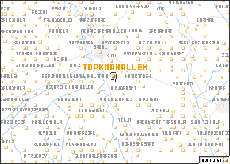 map of Tork Maḩalleh