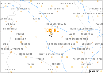 map of Tornac