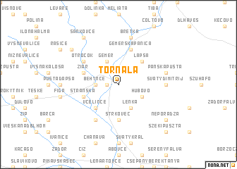 map of Tornaľa