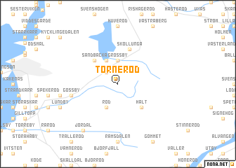 map of Törneröd