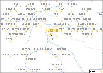 map of Tornín