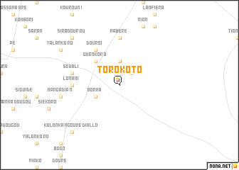 map of Torokoto