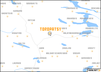 map of Toropatsy