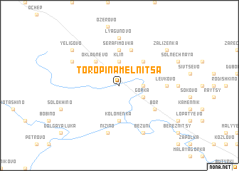 map of Toropina Mel\