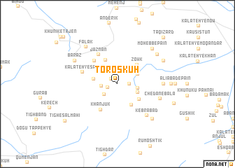 map of Toros Kūh
