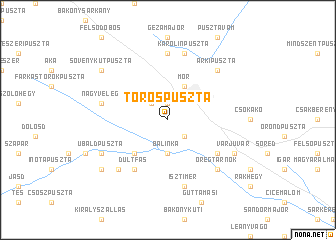 map of Tőröspuszta