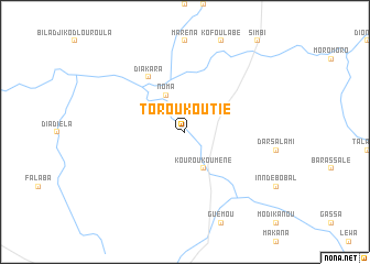 map of Toroukoutié