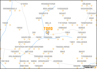 map of Toro