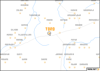 map of Toro