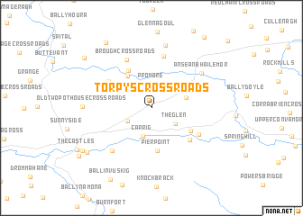 map of Torpys Cross Roads