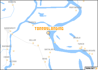 map of Torras Landing