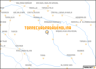 map of Torrecuadrada de Molina