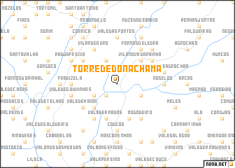 map of Torre de Dona Chama