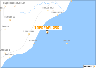 map of Torre de la Sal