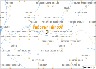 map of Torre del Bierzo