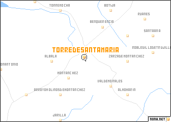 map of Torre de Santa María
