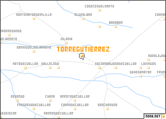 map of Torregutiérrez