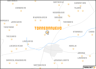 map of Torreón Nuevo