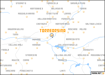 map of Torre Orsina