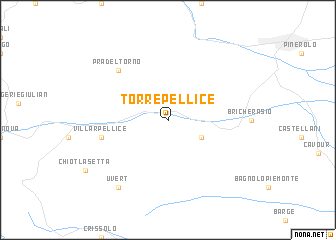 map of Torre Pellice