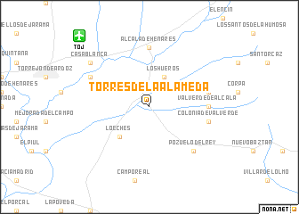 map of Torres de la Alameda