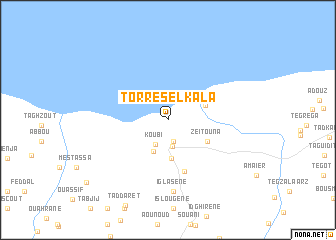 map of Torres el Kalʼa