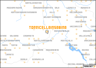 map of Torricella in Sabina