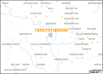 map of Torrita Tiberina