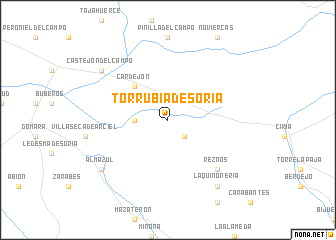 map of Torrubia de Soria