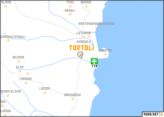 map of Tortolì