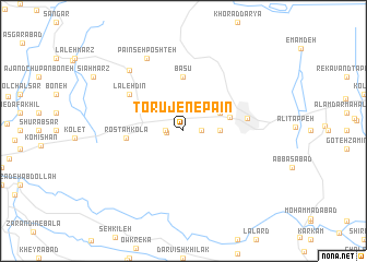 map of Torūjen-e Pā\