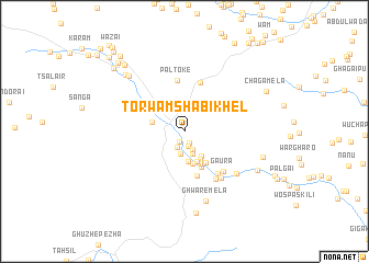 map of Torwām Shabi Khel