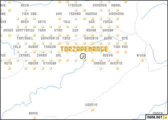 map of Torzape Mange