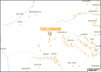 map of Tor Zhāwar