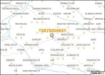 map of Törzsökhegy