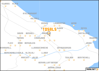 map of Tosals