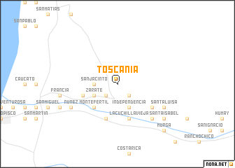 map of Toscania