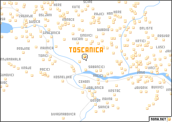 map of Tošć anica