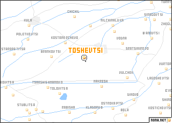 map of Toshevtsi